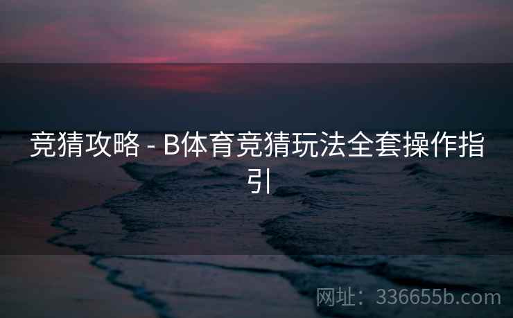 竞猜攻略 - B体育竞猜玩法全套操作指引