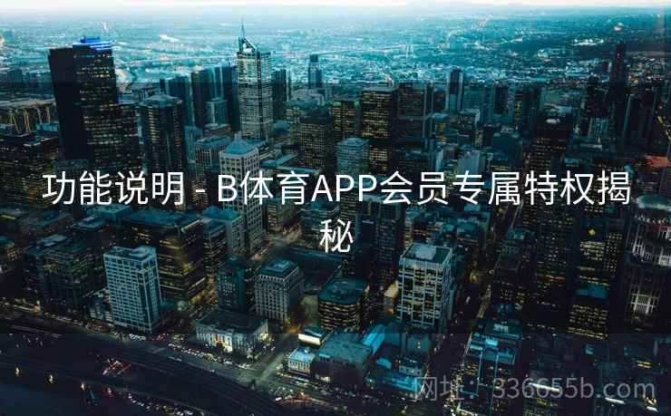 功能说明 - B体育APP会员专属特权揭秘  第2张